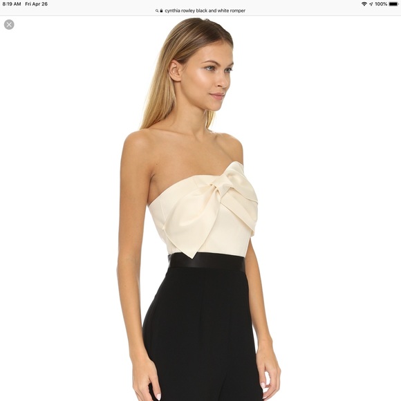 Cynthia Rowley Tuxedo Romper - Picture 1 of 7